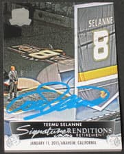 2024-25 Upper Deck The Cup Signature Renditions Retirement Teemu Selanne #SRR-TS card