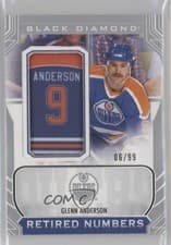 Glenn Anderson 2024-25 Upper Deck Black Diamond Oilers Retired Number Patches card