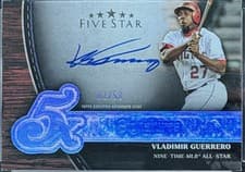 2025 Topps Five Star Five Time Signatures Vladimir Guerrero #FTS-VG card