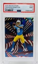 Omarion Hampton 2025 Panini Revolution Rookie Autographs card