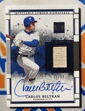 2025 Panini Impeccable Lumber Signatures Carlos Beltran #29 card