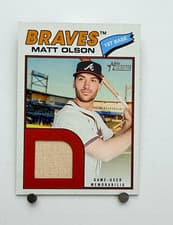 Matt Olson 2026 Topps Heritage Real One Relics card