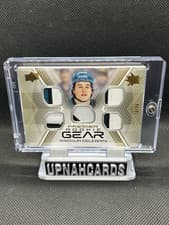 Macklin Celebrini 2024-25 Upper Deck Premier Premier Gear Rookies card