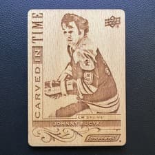2024-25 Upper Deck Engrained Icons Carved in Time Johnny Bucyk #CT-BU card
