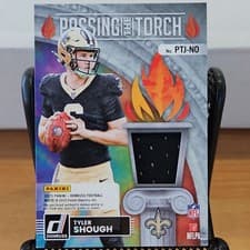 2025 Donruss Passing the Torch Jerseys Drew Brees / Tyler Shough #PTJ-NO card