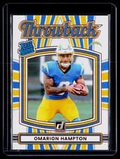 2025 Donruss Rated Rookie Throwback Omarion Hampton #14 card