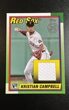 2025 Topps Update 1990 Topps Baseball Relics Kristian Campbell #90RU-KC card