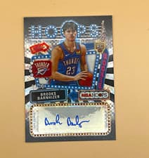 2025-26 NBA Hoops Hoops Rookie First Signs Brooks Barnhizer #HFS-BB card