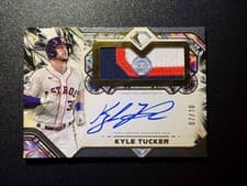 2025 Topps Diamond Icons Autographed Jumbo Patches Kyle Tucker #AJP-KT card
