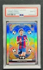 Lamine Yamal 2023 Panini Select La Liga Stained Glass card