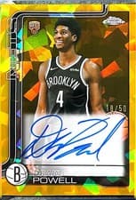 2025-26 Topps Chrome Sapphire Topps Chrome Autograph Rookies Drake Powell #TCAR-DP card
