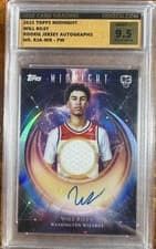 2025-26 Topps Midnight Rookie Jersey Autographs Will Riley #RJA-WR card