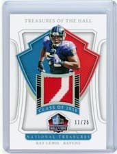 Ray Lewis 2021 Panini National Treasures card