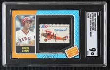 2024 Topps Heritage 1975 Us Postal Stamp Relics Fred Lynn #75US-FL card