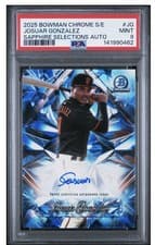 2025 Bowman Chrome Sapphire Edition Selections Autographs Josuar Gonzalez #SSA-JG card