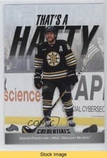 2024-25 Upper Deck Credentials That's a Hatty David Pastrnak #TH-DP card