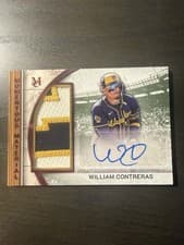 William Contreras 2025 Topps Museum Collection Momentous Material Jumbo Patch Autographs card