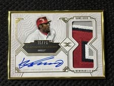 2025 Topps Definitive Collection Framed Autograph Patch Collection Vladimir Guerrero #FAPC-VG card