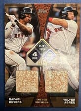 2025 Topps Rounding the Bases Dual Relics Wilyer Abreu / Rafael Devers #RTBD-DAB card