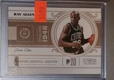 Ray Allen 2010 Panini National Treasures card