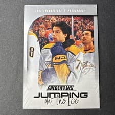 Luke Evangelista 2024-25 Upper Deck Credentials Jumping on the Ice card