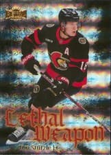 2025-26 SkyBox Metal Universe Lethal Weapon Tim Stutzle #LW-15 card