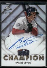 2025 Topps Chrome World Series Champion Autographs Rafael Devers #WSC-RD card