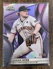 2025 Topps Chrome Black Base Set Logan Webb #145 card