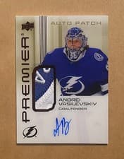 2024-25 Upper Deck Premier Acetate Auto Patch Andrei Vasilevskiy #AV-AV card