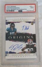 Travis Hunter/Shedeur Sanders AUTO 2025 Panini Origins Dual Rookie Autographs card