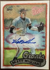 2025 Topps Shoebox Treasures Base Autographs Matt Williams #75A card
