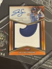 2025 Bowman's Best Prospect Patch Autographs Jac Caglianone #PPA-JC card