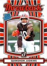 2025 Donruss Rated Rookie Throwback Quinshon Judkins #26 card