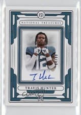 Travis Hunter 2025 Panini National Treasures Rookie Signatures Field Pass card