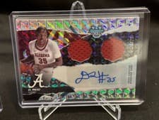2024-25 Bowman's Best University Prospect Dual Relic Autographs Derrion Reid #PDRA-DR card
