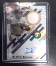 2025 Topps Pristine Pristine Pieces Autograph Relics Jackson Chourio #PPAR-JC card