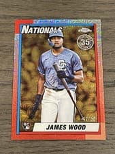 2025 Topps Update 1990 Topps Chrome Baseball James Wood #U90C-30 card