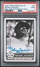 2025 Topps Heritage Real One Black and White Autographs Reggie Jackson #ROABW-RJ card