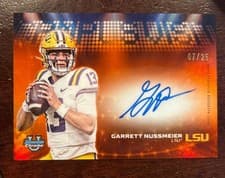 2025 Bowman University Chrome Campus Visit Autographs Garrett Nussmeier #CVA-GN card