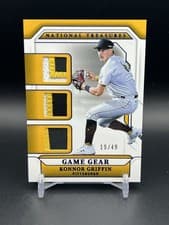 Konnor Griffin 2025 Panini National Treasures Game Gear Swatches Trio card
