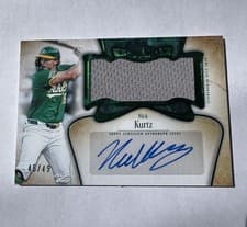 2026 Topps Tier One Autographed Tier One Jumbo Relics Nick Kurtz #AT1JR-NK card