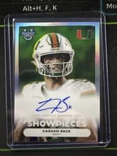 2025 Bowman University Best Bowman Showpieces Autographs Refractor Carson Beck #BSA-CB card