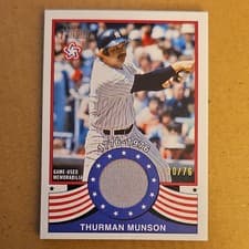 2025 Topps Heritage Bicentennial Relics Thurman Munson #BR-TM card