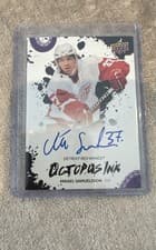2025-26 Upper Deck Detroit Red Wings Centennial Octopus Ink Mikael Samuelsson #OI-MS card