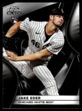 2025 Topps Chrome Black Base Set Jake Eder #77 card