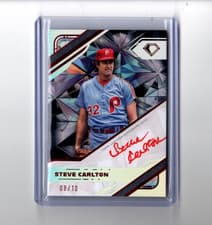 2025 Topps Diamond Icons White PolychromatINK Autographs Steve Carlton #WPA-SC card
