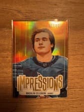 Macklin Celebrini 2025 Upper Deck Allure Impressions card