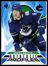 Brock Boeser 2020 SP Authentic Profiles card