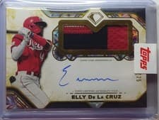 2025 Topps Diamond Icons Autographed Jumbo Patches Elly De La Cruz #AJP-EC card