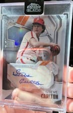 2026 Topps Chrome Black Ivory Autographs Steve Carlton #IVA-SC card